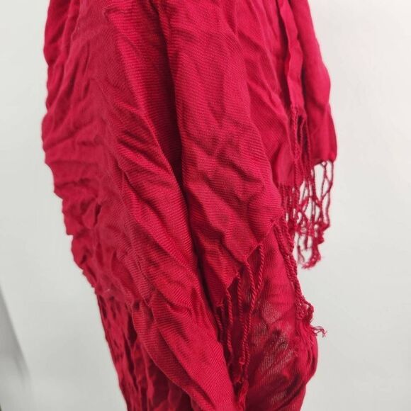 Pashmina Scarf Wrap Shawl Bundle of 5 Red, Black, Cream, Silver, Tan Fringe - Picture 7 of 13